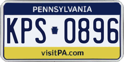 PA license plate KPS0896