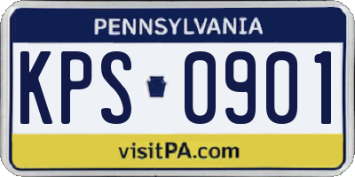 PA license plate KPS0901