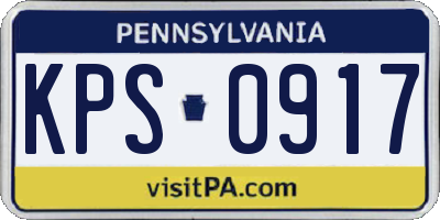 PA license plate KPS0917
