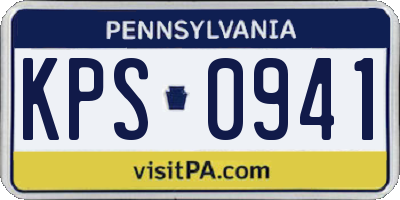PA license plate KPS0941