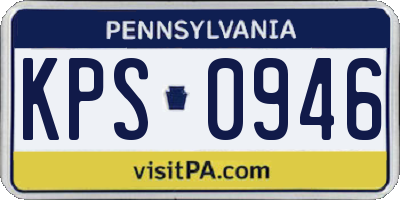 PA license plate KPS0946