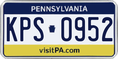 PA license plate KPS0952