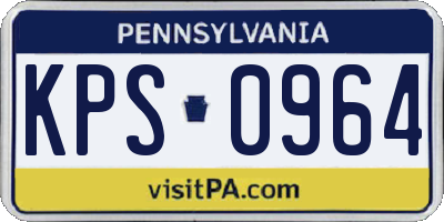 PA license plate KPS0964