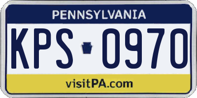 PA license plate KPS0970