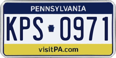 PA license plate KPS0971