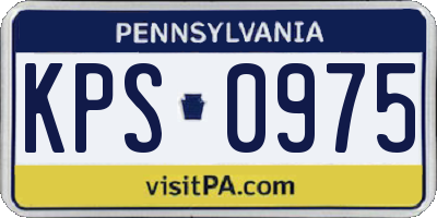 PA license plate KPS0975