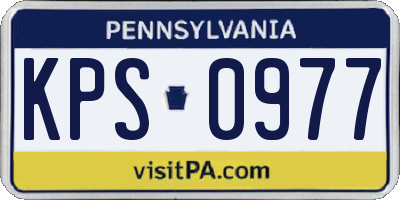 PA license plate KPS0977
