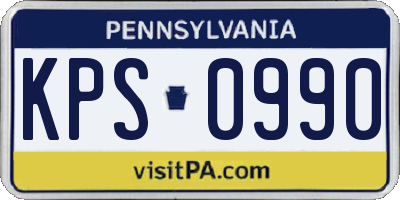PA license plate KPS0990