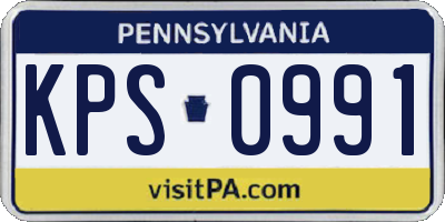 PA license plate KPS0991