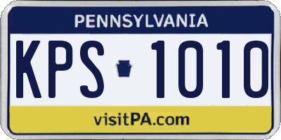 PA license plate KPS1010