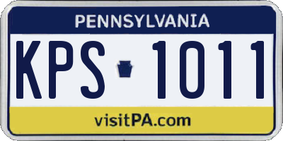 PA license plate KPS1011