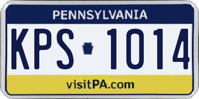 PA license plate KPS1014