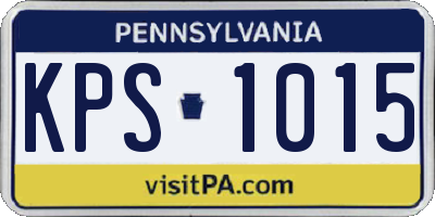 PA license plate KPS1015