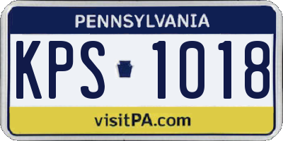 PA license plate KPS1018