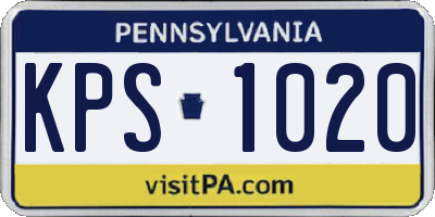 PA license plate KPS1020