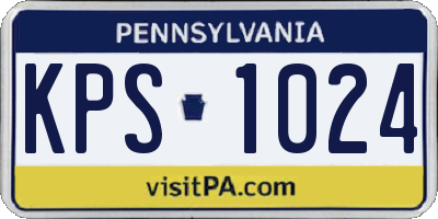 PA license plate KPS1024