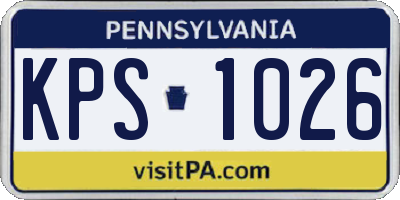 PA license plate KPS1026