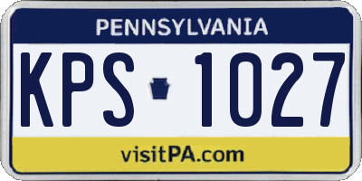 PA license plate KPS1027