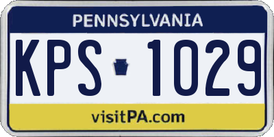 PA license plate KPS1029