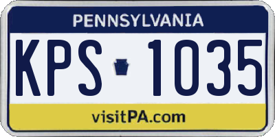 PA license plate KPS1035