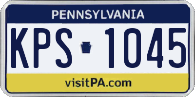 PA license plate KPS1045