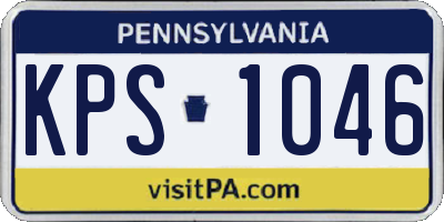 PA license plate KPS1046