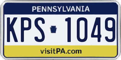 PA license plate KPS1049