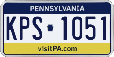 PA license plate KPS1051