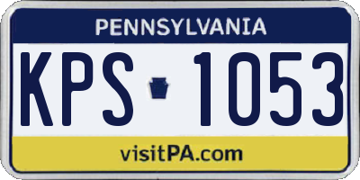 PA license plate KPS1053