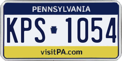 PA license plate KPS1054