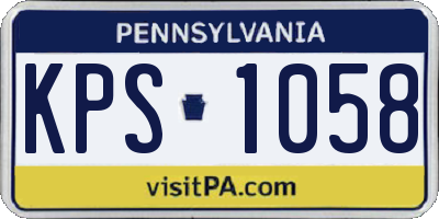 PA license plate KPS1058