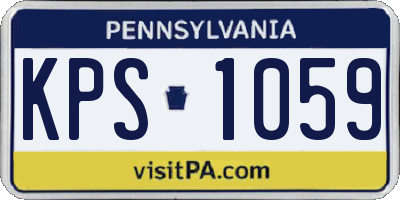 PA license plate KPS1059