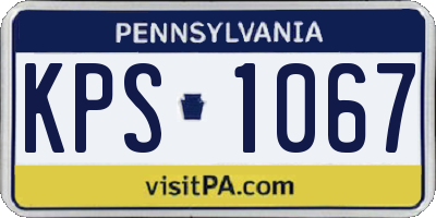 PA license plate KPS1067