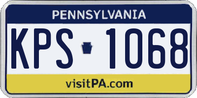 PA license plate KPS1068