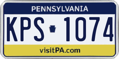 PA license plate KPS1074