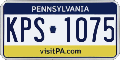 PA license plate KPS1075