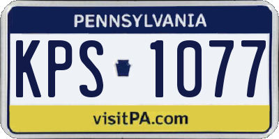 PA license plate KPS1077