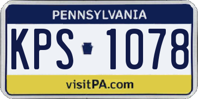 PA license plate KPS1078