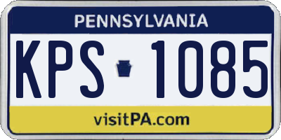 PA license plate KPS1085