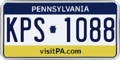 PA license plate KPS1088