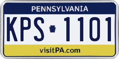 PA license plate KPS1101