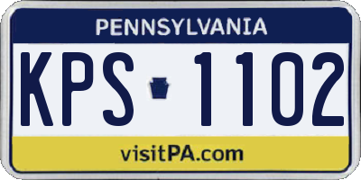 PA license plate KPS1102