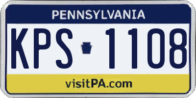 PA license plate KPS1108