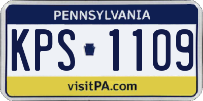 PA license plate KPS1109