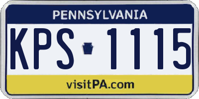 PA license plate KPS1115