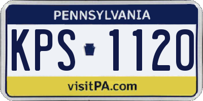 PA license plate KPS1120