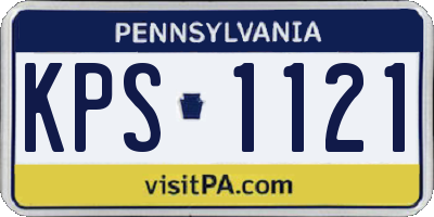 PA license plate KPS1121