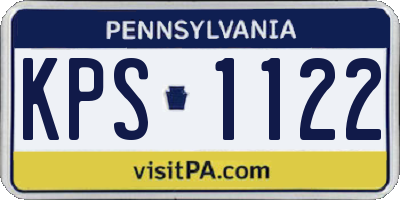 PA license plate KPS1122