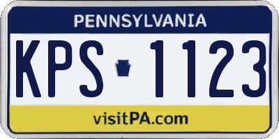 PA license plate KPS1123