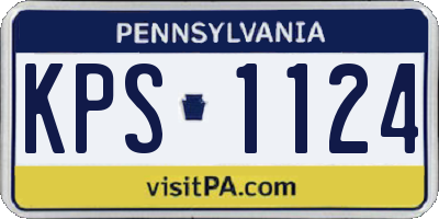 PA license plate KPS1124